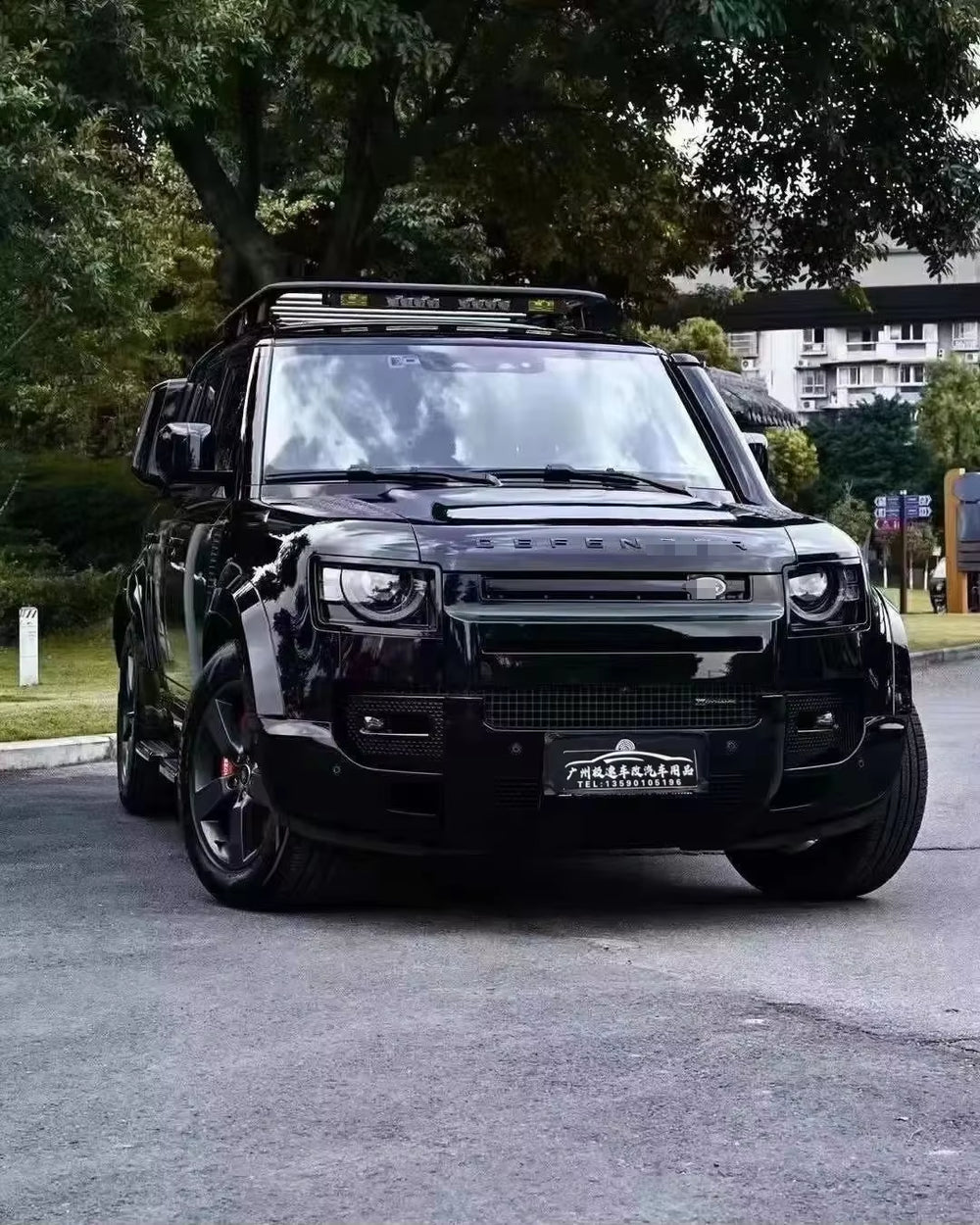 Body Kit Front Bumper Lip Rear for Land Rover Defender 90 110 007 Taillightsblack Car Part