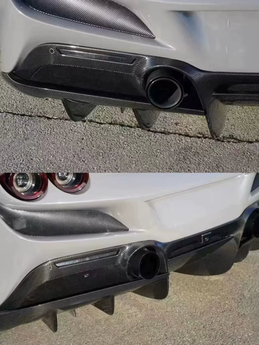 N Style for Ferrari F8 Carbon Fiber Diffuser Spoiler Body Kit