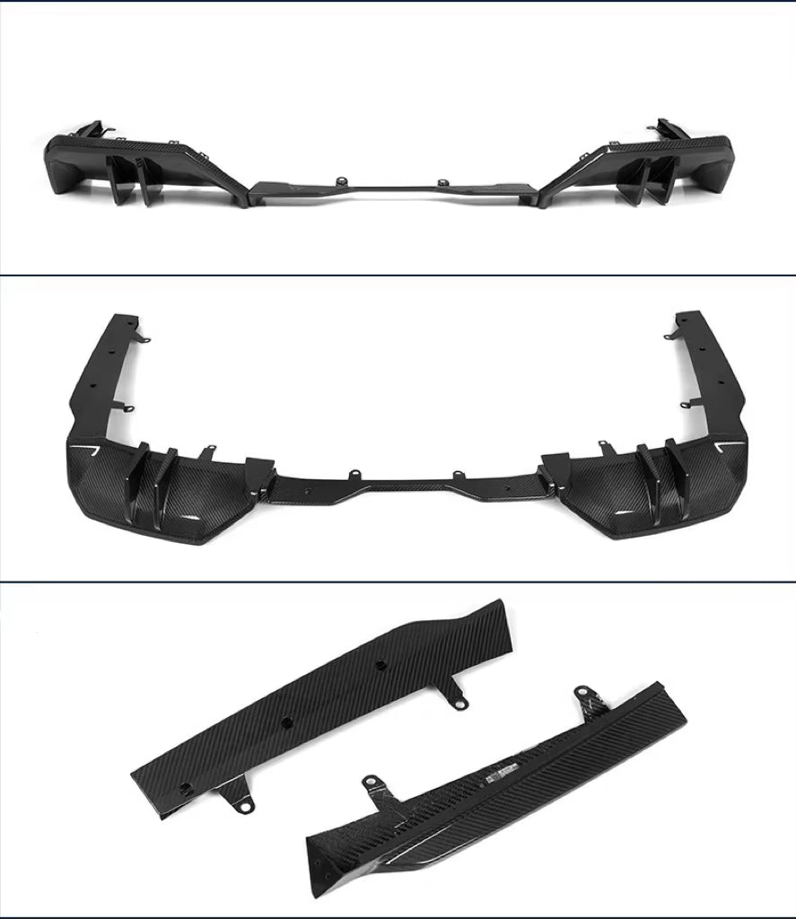 For BMW 5 Series G60 G68 Upgrade MP Style Dry Carbon Fiber Body Kit Front Lip Rear Diffuser Spoiler