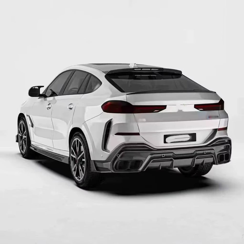 PK Style Carbon Fiber Body Kit for BMW X6 G06 Front Lip Side Skirt Rear Diffuser Rear Spoiler Rear Wing Mirror