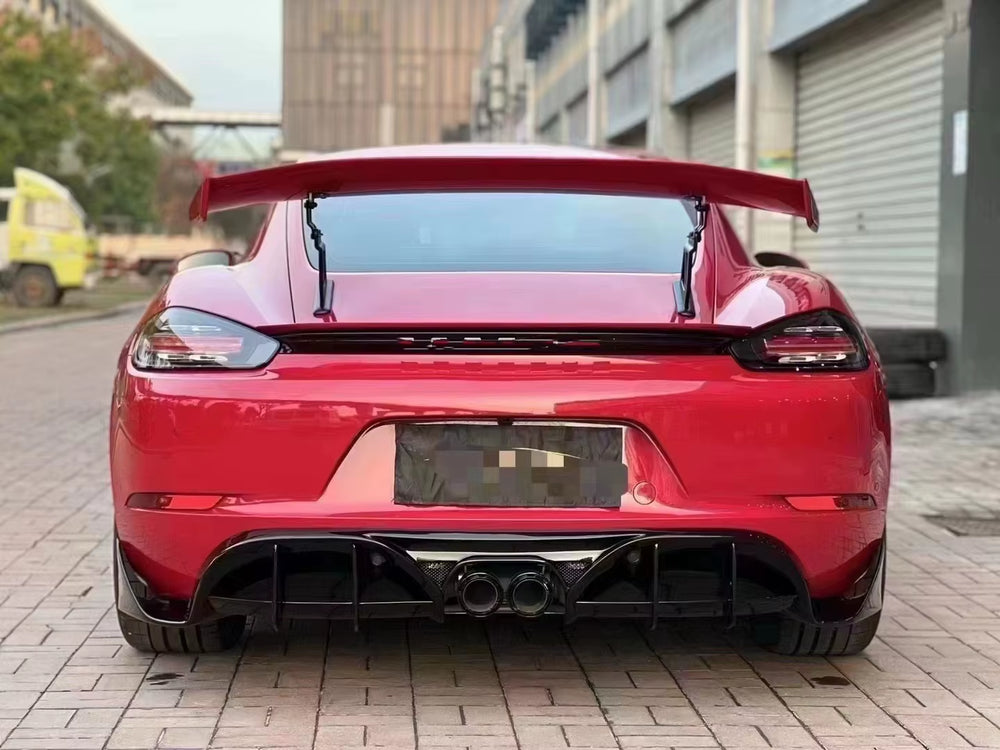 For Porsche 718 Cayman Boxster Upgrade PD Style Front Bumper Rear Bumper Side Skirt Rear Diffuser Spoiler Body Kit
