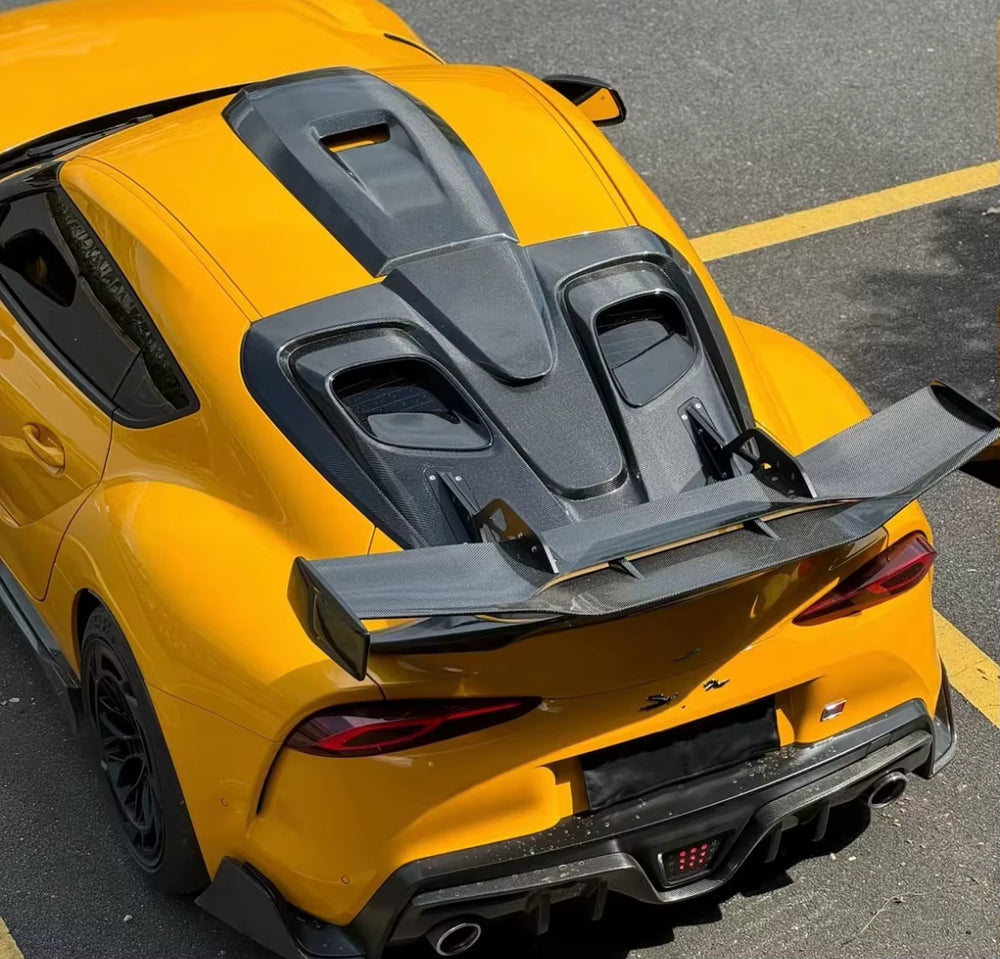 For Toyota Supra A90 Spoiler Wing Carbon Fiber Rear Trunk High Wing Spoile Robt Style for 2019 2020 Toyota Supra Tail Body Kit