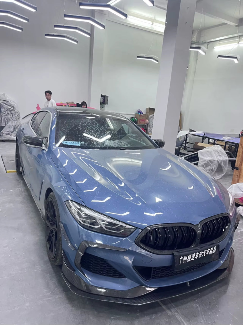 Ac-Style Body Kit for BMW 8 Series G14 G15 Carbon Fiber Front Lip Skirt Spoiler Diffuser.