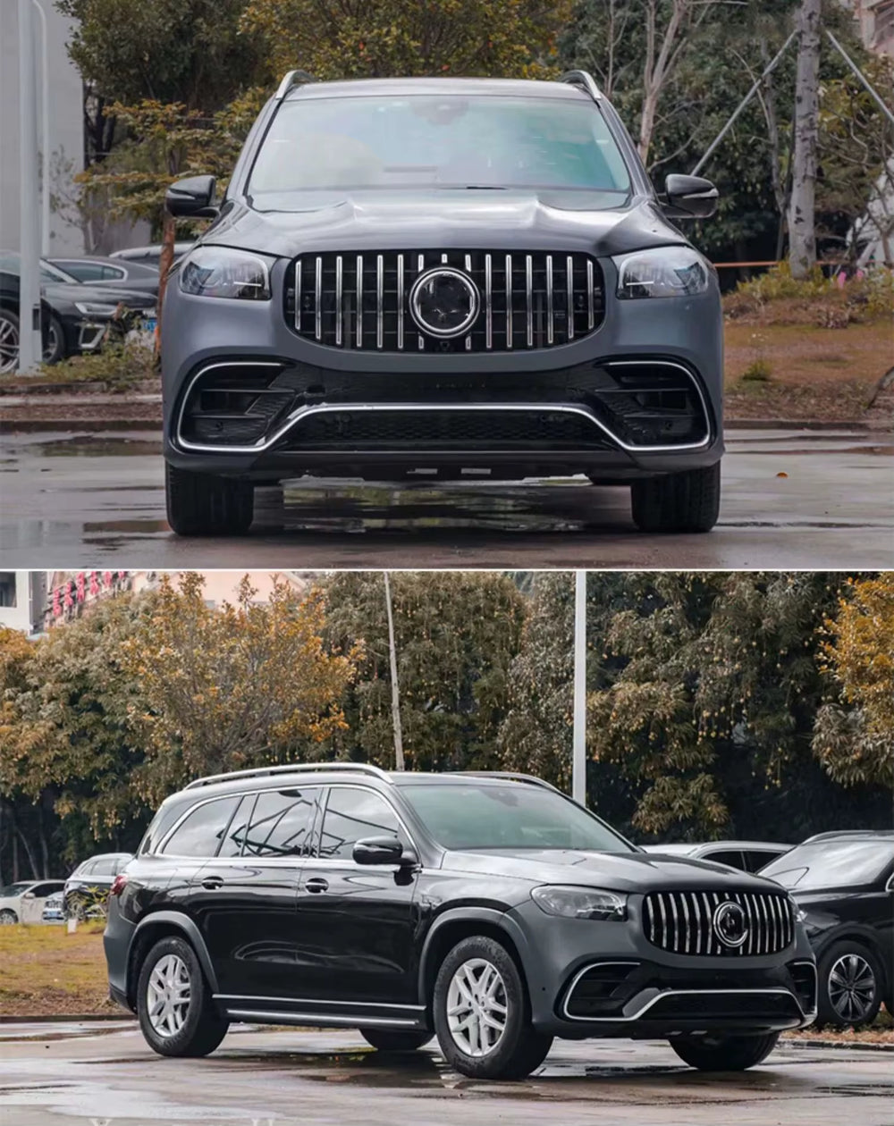 Pp Material Body Kit for Mercedes-Benz Gls450 500 X167 Upgrade Gls63S Amg Front and Rear Bumper Diffuser Spoiler Wide Body