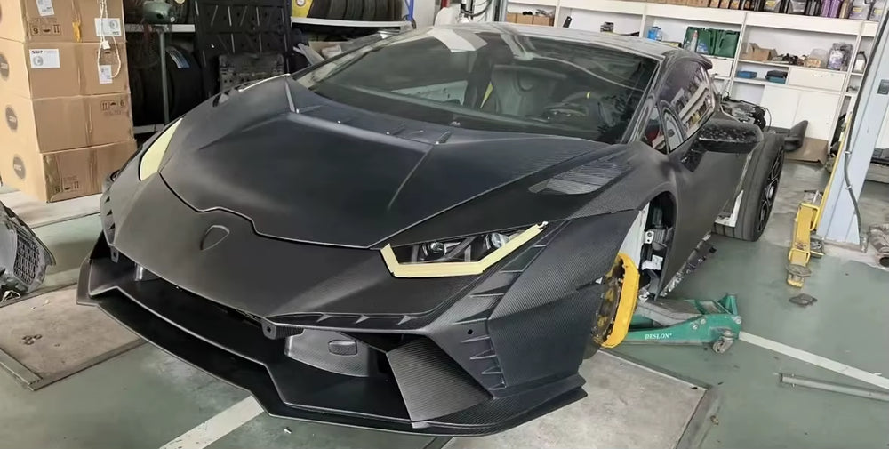 Tecnca Style Body Kit for Lamborghini Huracan Lp610 Lp580 Evo Carbon Fiber Front and Rear Bumper Diffuser Spoiler