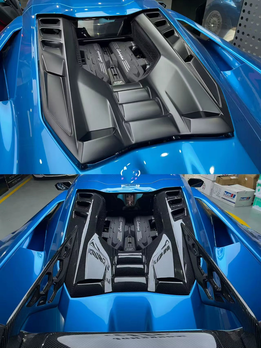 Dk Style Dry Carbon Fiber Body Kit for Lamborghini Revuelto Front Lip Skirt Rear Diffuser Spoiler Hood