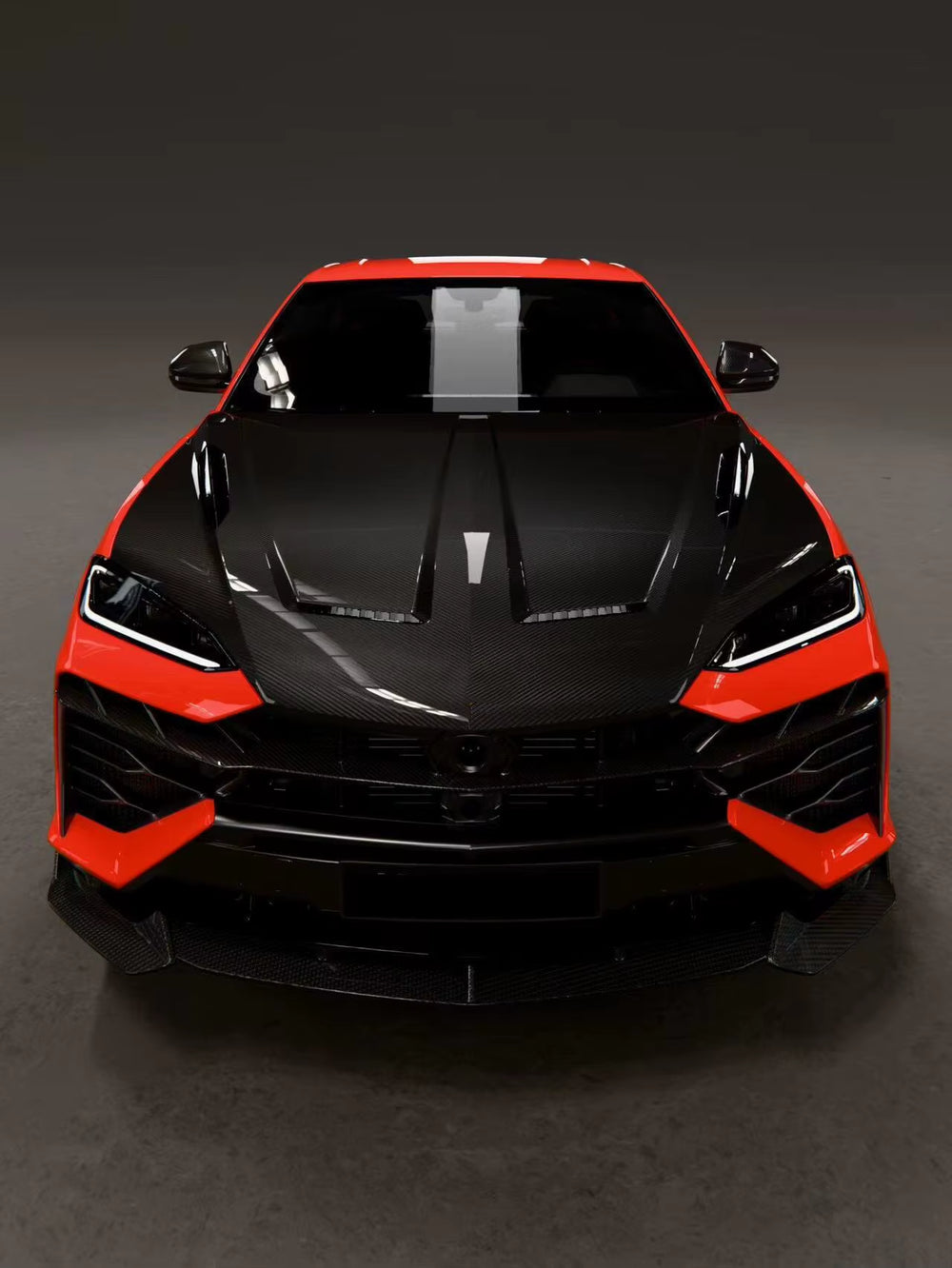 Dry Carbon Fiber Front Bumper Engine Hoods Rear Diffuser Rear Spoiler for Lamborghini URUS SE Upgrade LD Style Body Kit