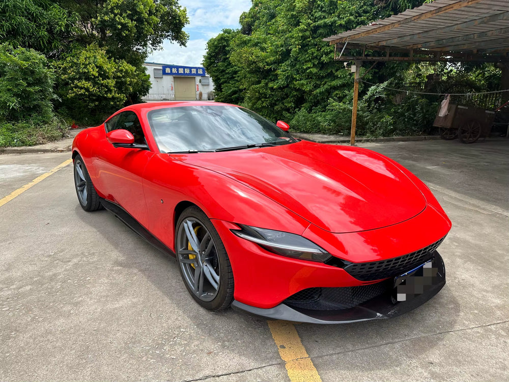 High Quality Carbon Fiber Body Kit for Ferrari Roma to Upgrade N-Style Front Lip Skirt and Rear Diffuser Spoiler