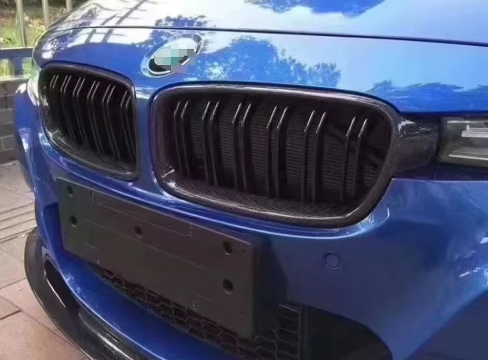Carbon Fiber F30 Front Bumper Dual Grille Carbon Fiber Parts Auto Parts for BMW 3 Series