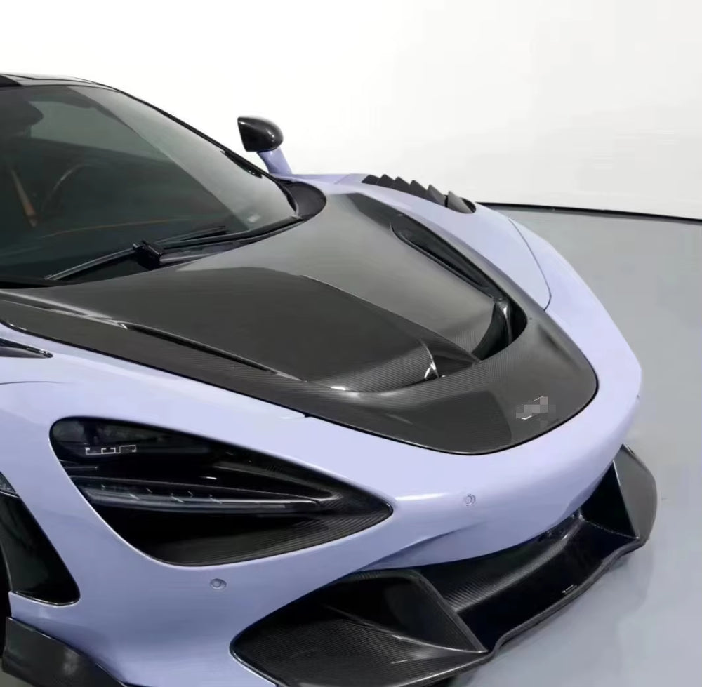 Dry Carbon Fiber Hood V Style for Mclaren 720S Engine Bonnet Cover Body Kit