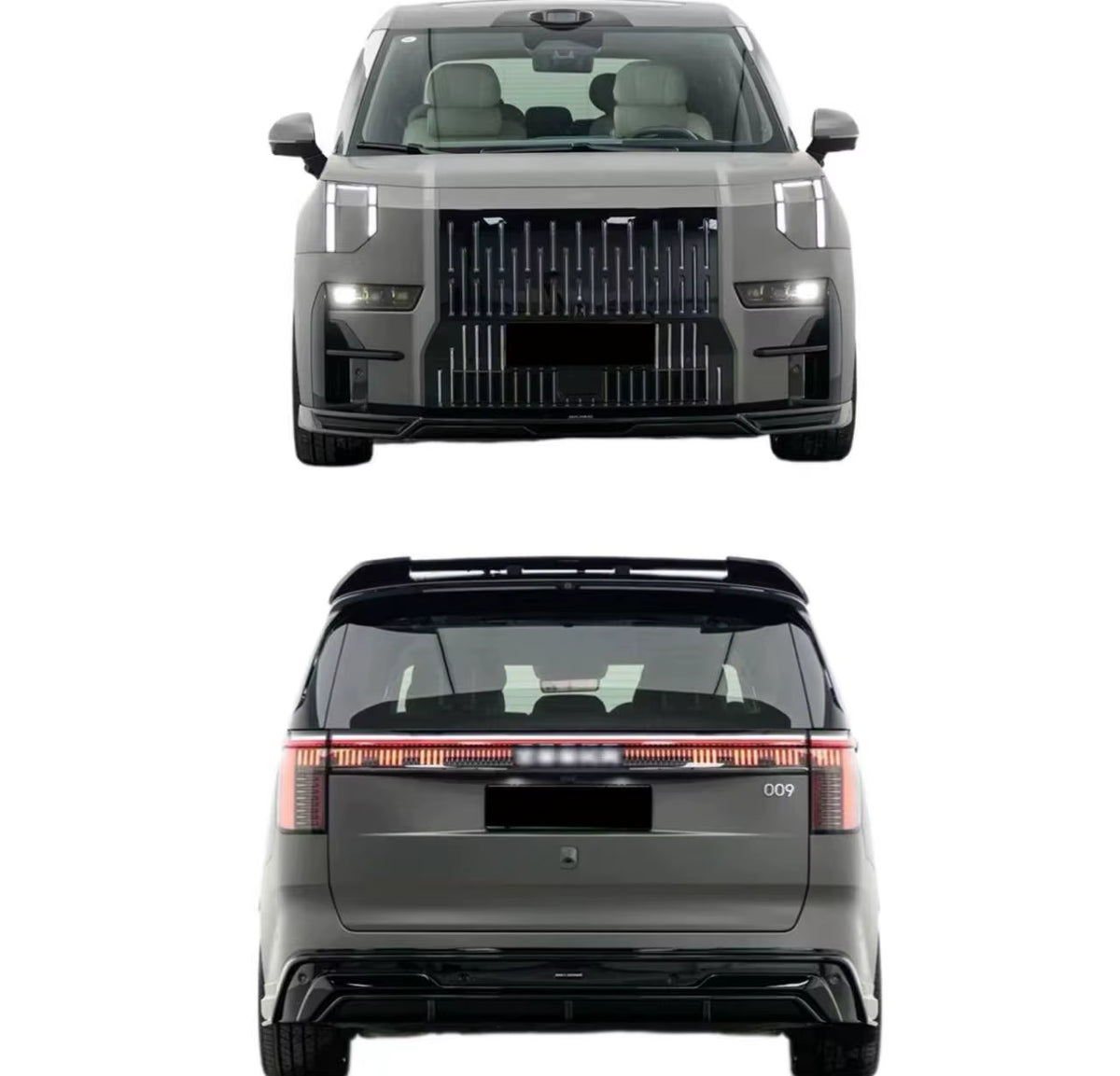 Bskt Style Bright Black Body Kit for Zeeker 009: Front Lip, Skirt, Rear Diffuser, and Spoiler
