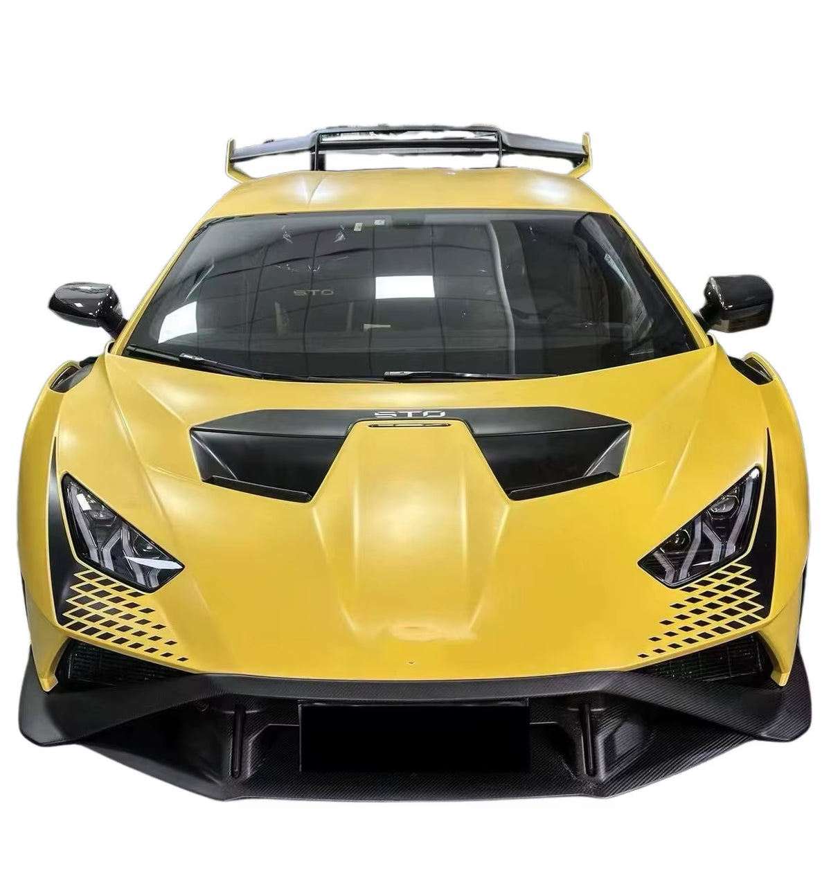 For Lamborghini Huranan STO OEM Style Dry Carbon Fiber Front Lip Rear Diffuser Spoiler Body Kit