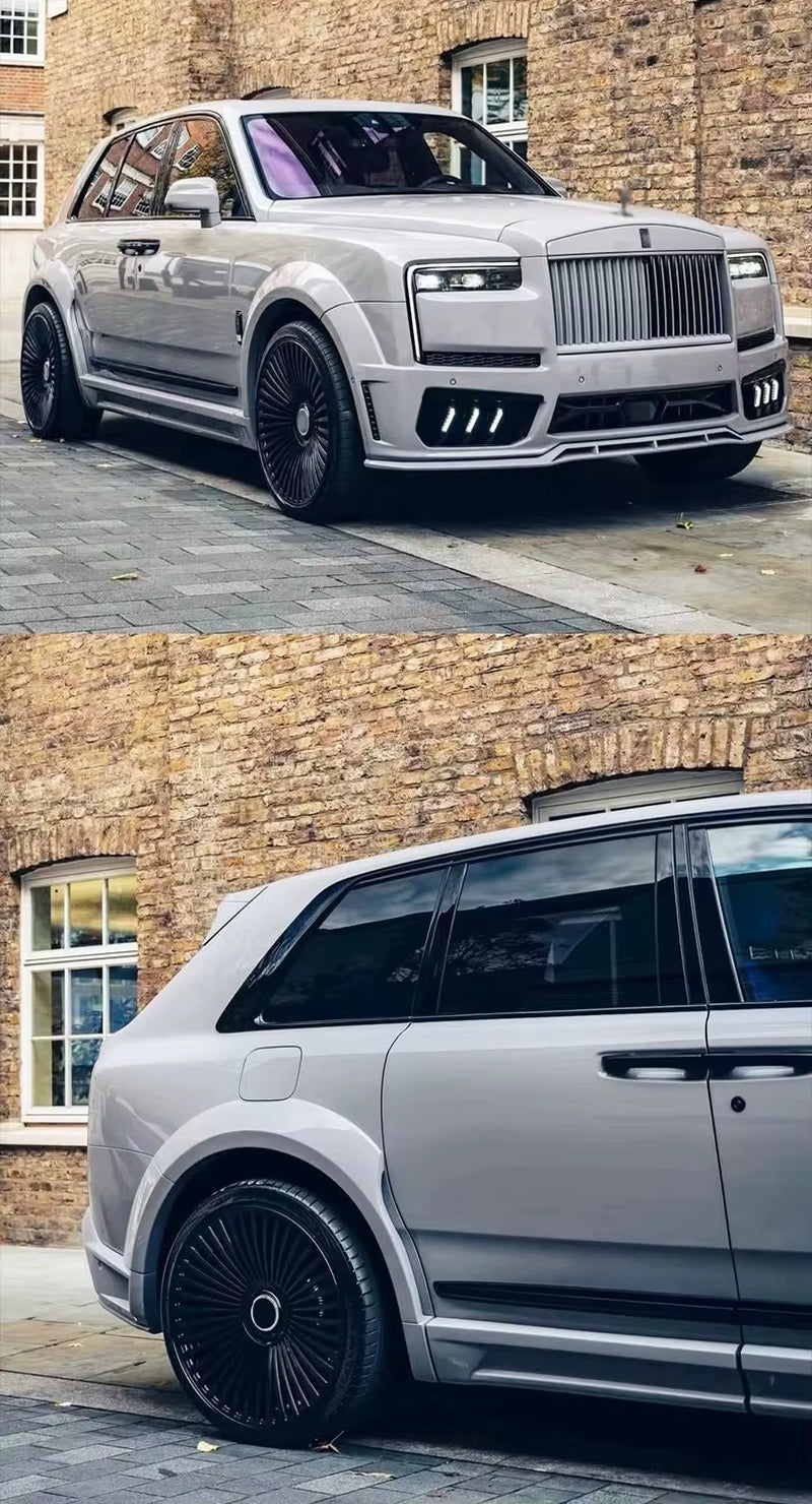 For Rolls-Royce Cullinan 2019-2025 Upgrade 1016 Style Dry Carbon Fiber Front Bumper Wheel Arch Rear Lip Spoiler Headlights