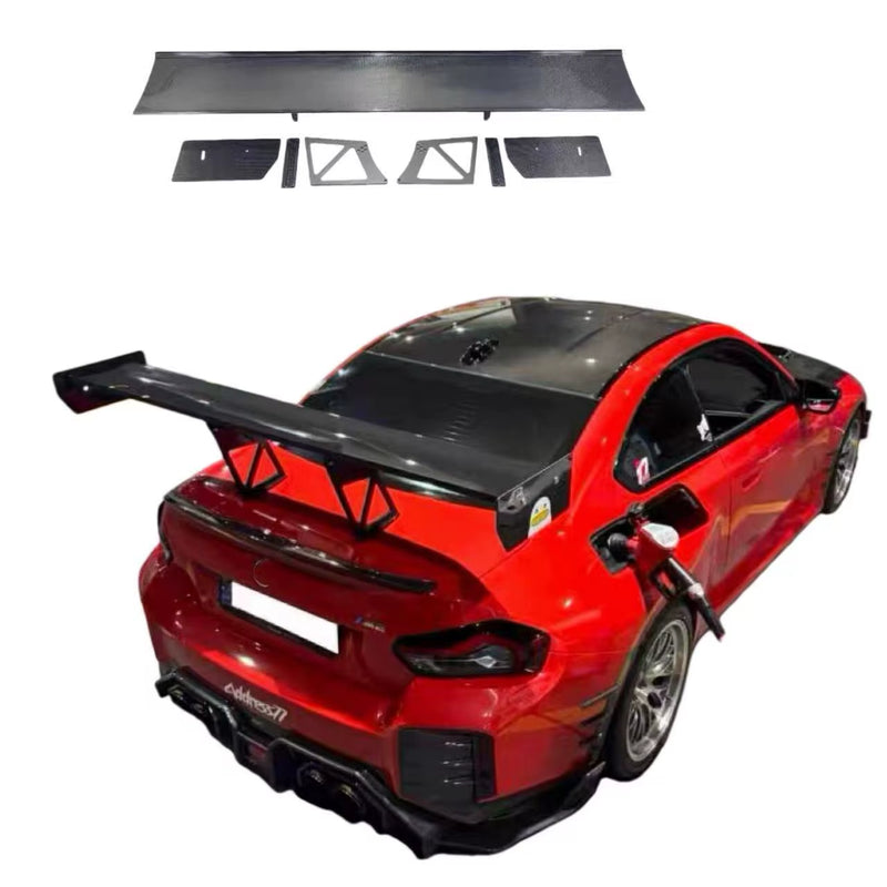 For BMW M3 M4 G80G82 Carbon Fiber AP Style Tail Wing G87 M2 Carbon Fiber Spoiler