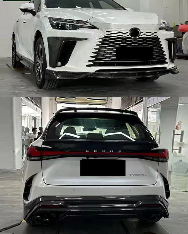 Td Style Carbon Fiber Body Kit for Lexus Rx300 2023+ Front Lip Side Skirt Rear Diffuser Tailpipe Rear Spoiler