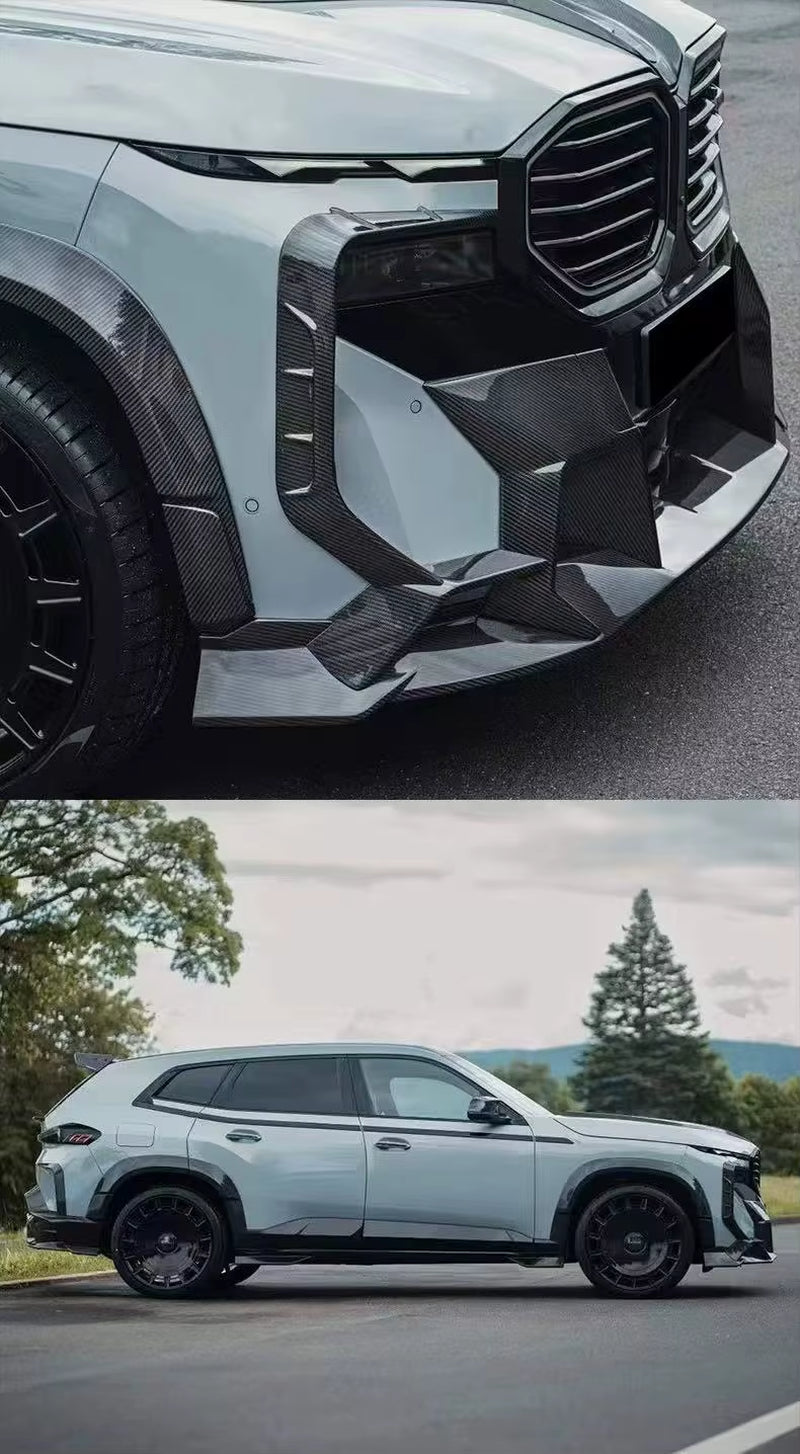 Dry Carbon Fiber MSY Style Body Kit for BMW XM G09 Mansor Style Front Lip Side Skirt Rear Lip Rear Diffuser Wheel Eyebrow