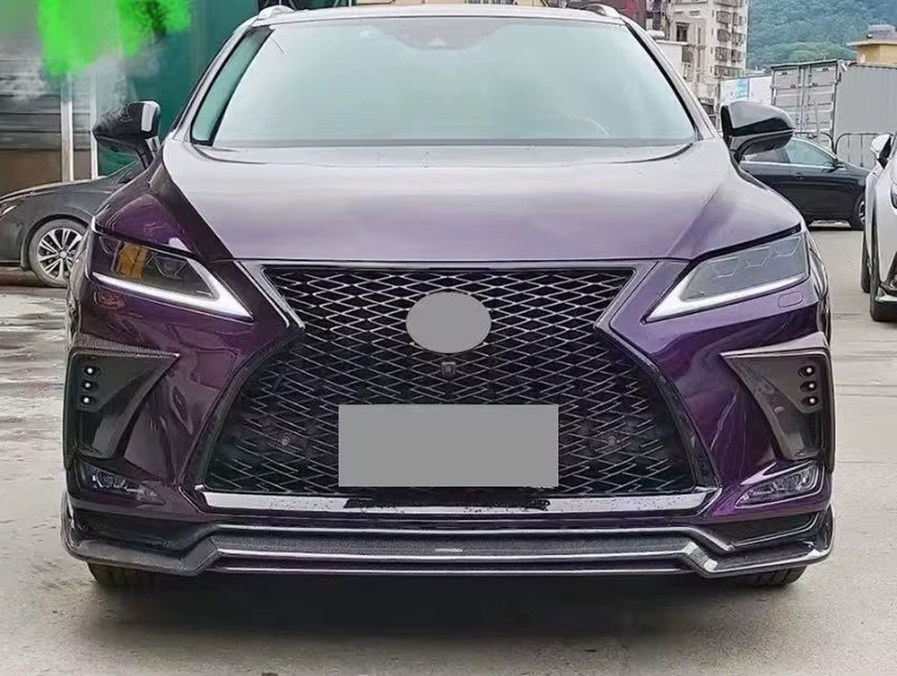 AT Style Carbon Fiber Body Kit for Lexus RX350L 40HL 2018-2021 Carbon Fiber Front Lip Skirt Rear Diffuser Spoiler Wide Body Kit