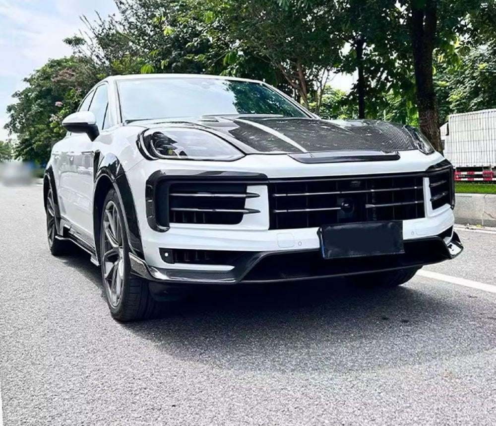 Dry Carbon Fibre Body Kit for Porsche Cayenne 2024+ Upgrade to Msy Style Body Kit Front Lip Skirt Rear Diffuser Spoiler Hood