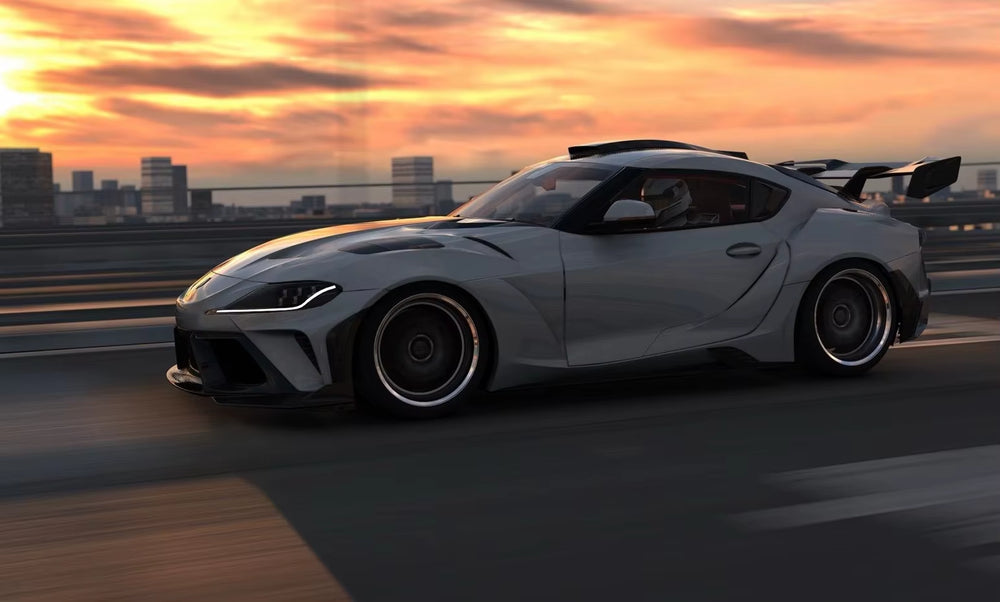 Robt Style Wide Body Kit for Toyota Supra A90 Front and Rear Bumper Side Skirts Spoiler Hood Body Kit 2021-2023