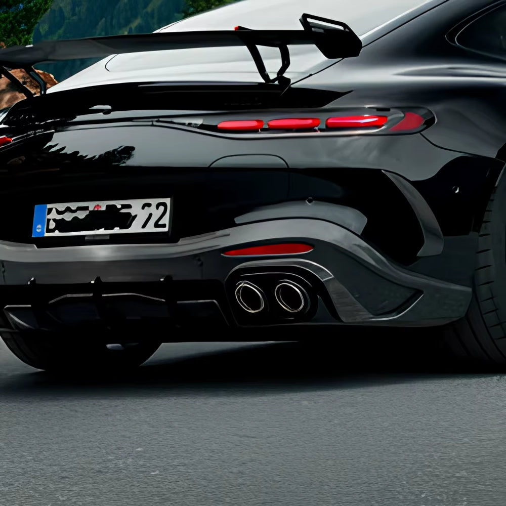 BB Style Dry Carbon Fiber Body Kit for Mercedes AMG GT C192 2024-2026 Front Lip Canards Rear Diffuser Wing Exhaust Tips