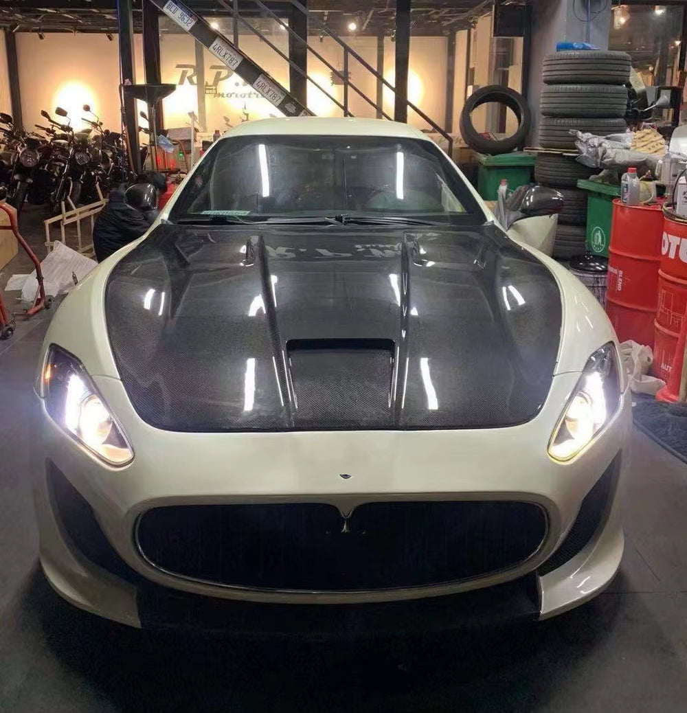 For Maserati GT GTS Gran Turismo Stradale DMC Style Carbon Fiber Hood Engine Cover
