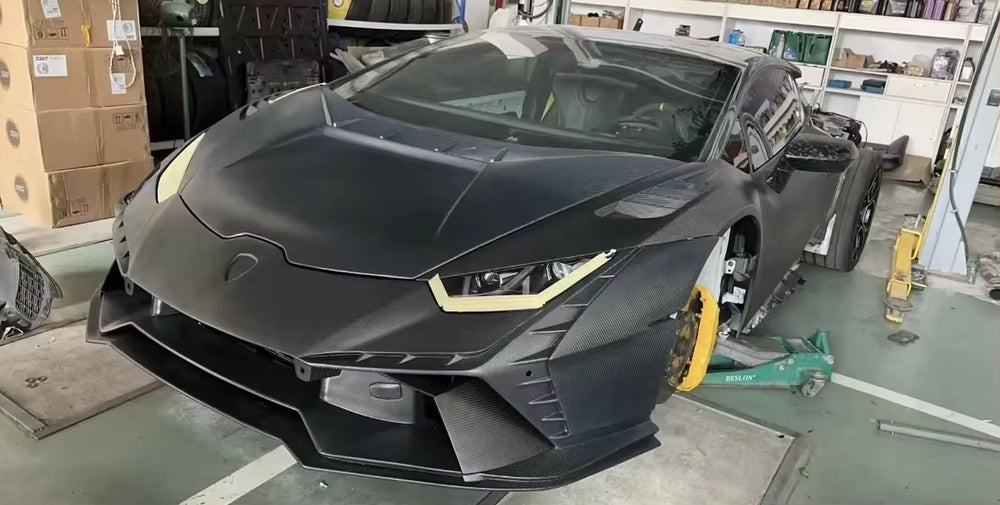 Upgrade Tecnica Style Body Kit for Lamborghini Huracan Lp610 Lp580 Front Rear Bumper Carbon Fiber Diffuser Car Bumper Body Kit