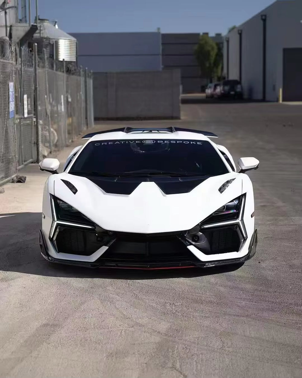 For Lamborghini Revuelto Wide Body Kit Front Bumper Lip Skirt Rear Diffuser Spoiler Hood Dry Carbon Fiber Auto Bodies