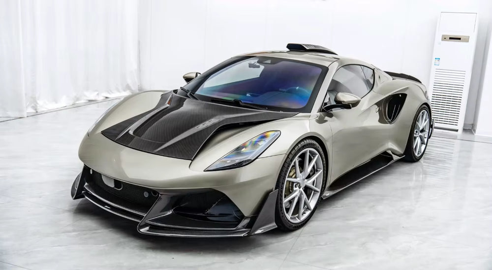 CMST Style Carbon Fiber Body Kit for Lotus Emira Carbon Fiber Front Lip Skirt Rear Diffuser Spoiler Hood Body Kit