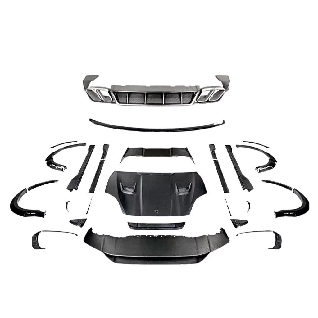 Dry Carbon Fibre Body Kit for Porsche Cayenne 2024+ Upgrade to Msy Style Body Kit Front Lip Skirt Rear Diffuser Spoiler Hood