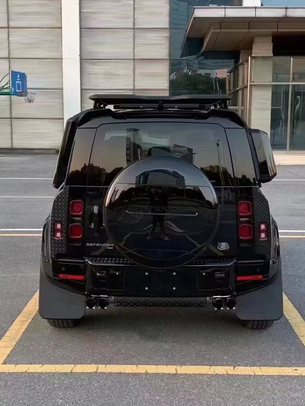Body Kit Front Bumper Lip Rear for Land Rover Defender 90 110 007 Taillightsblack Car Part