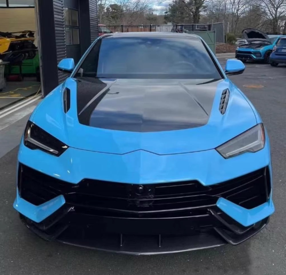 P Style Carbon Fiber Car Front Engine Hood for Lamborghini Urus Bonnet