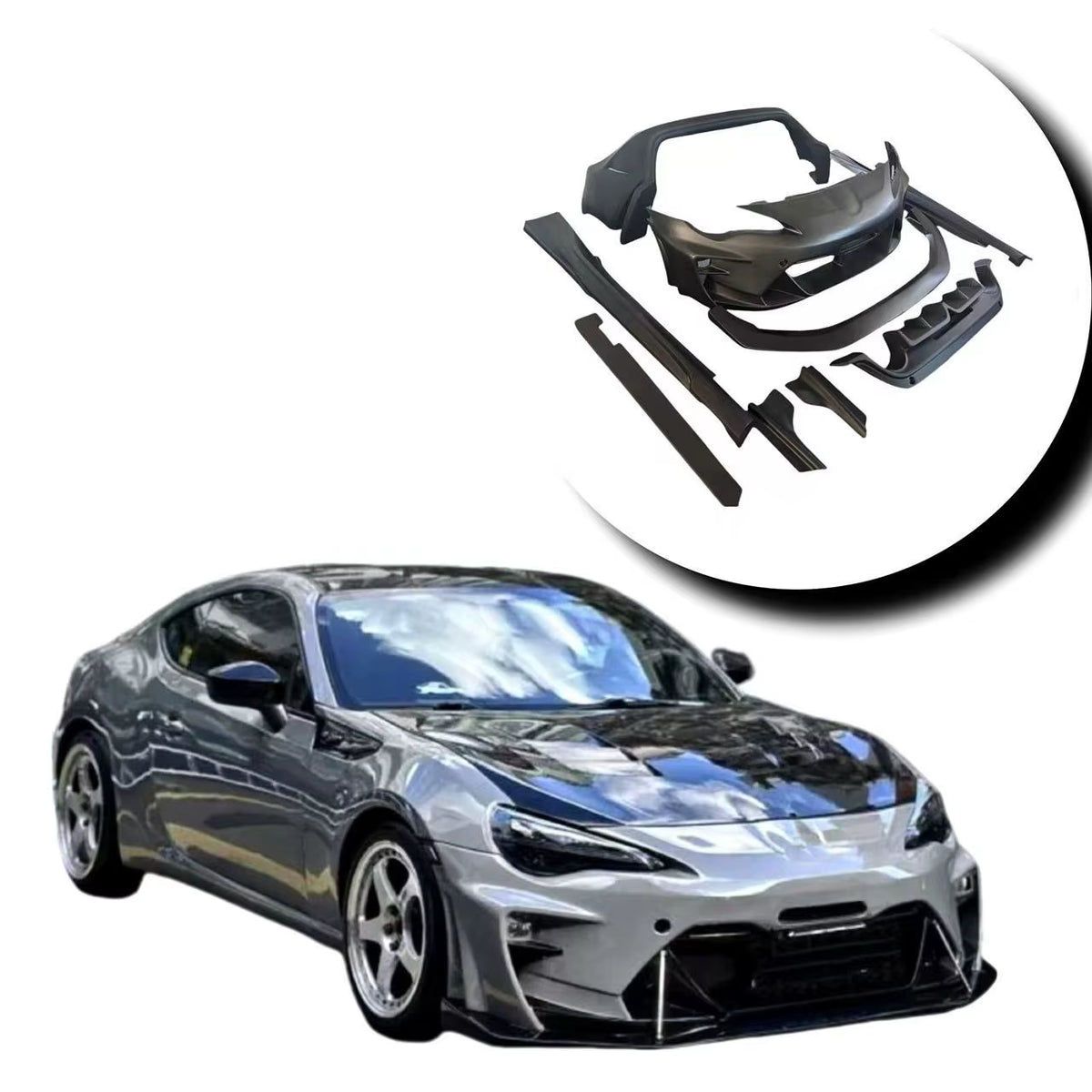 Vars Style Body Kit for Toyota GT86 2013-2020 Front and Rear Bumper Side Skirts Diffuser Body Kit