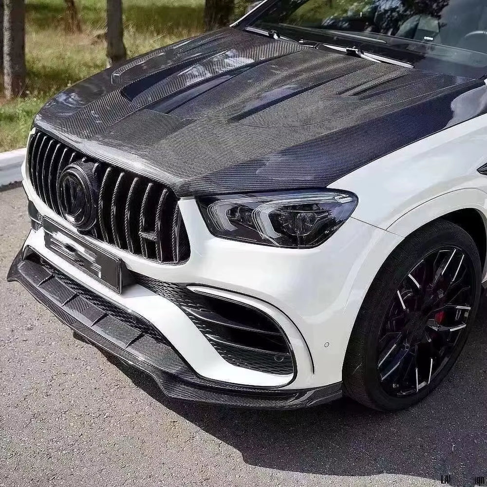 High Quality Carbon Fiber Body Kit for Mercedes-Benz GLE COUPE GLE53 GLE63 Upgrade LD Style Carbon Fiber Engine Vented Hood