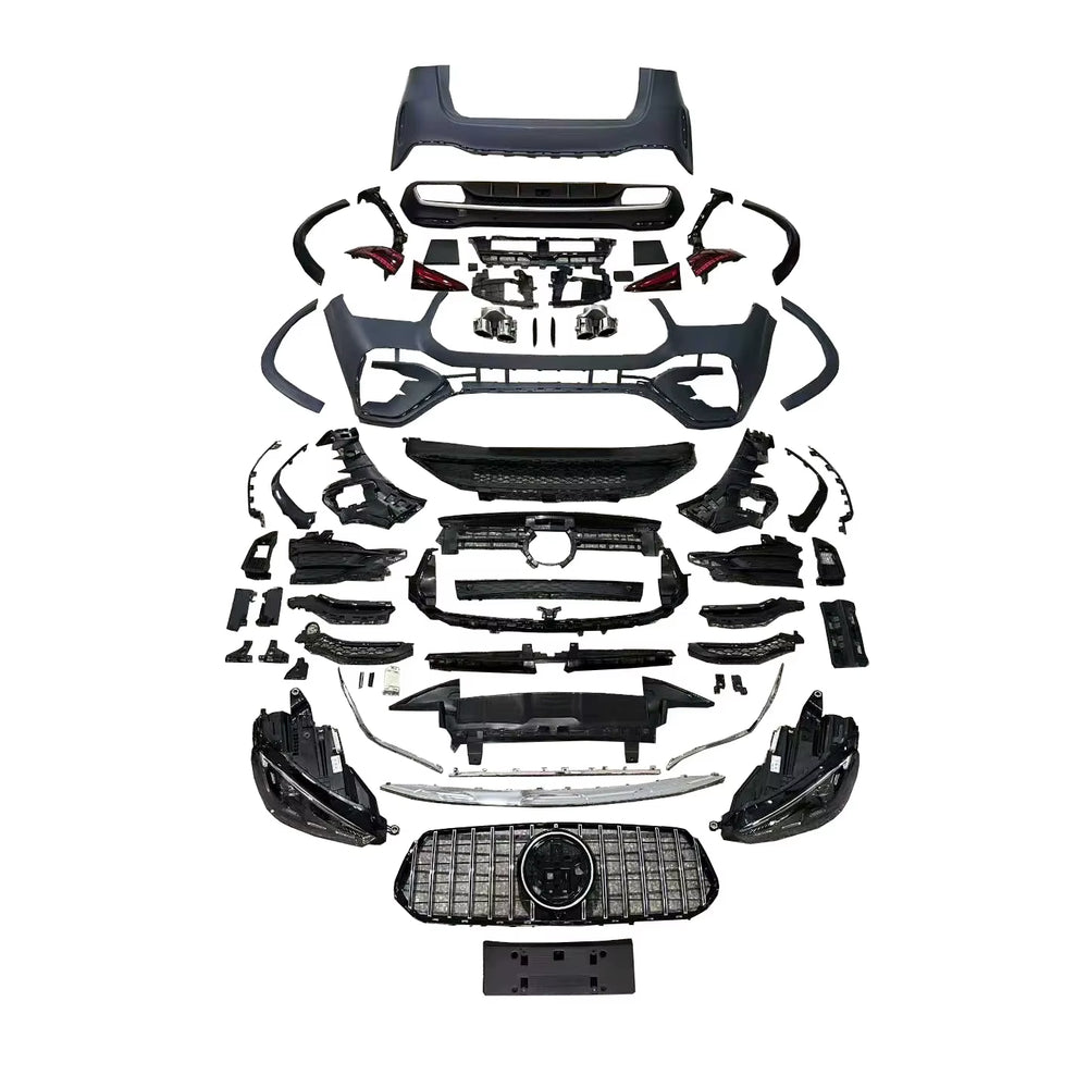 Suitable for Mercedes ML/GLE Upgrade 2025 Model 63AMG Front Bumper Rear Bumper Headlights Hood Wheel Arches Old to New Body Kit