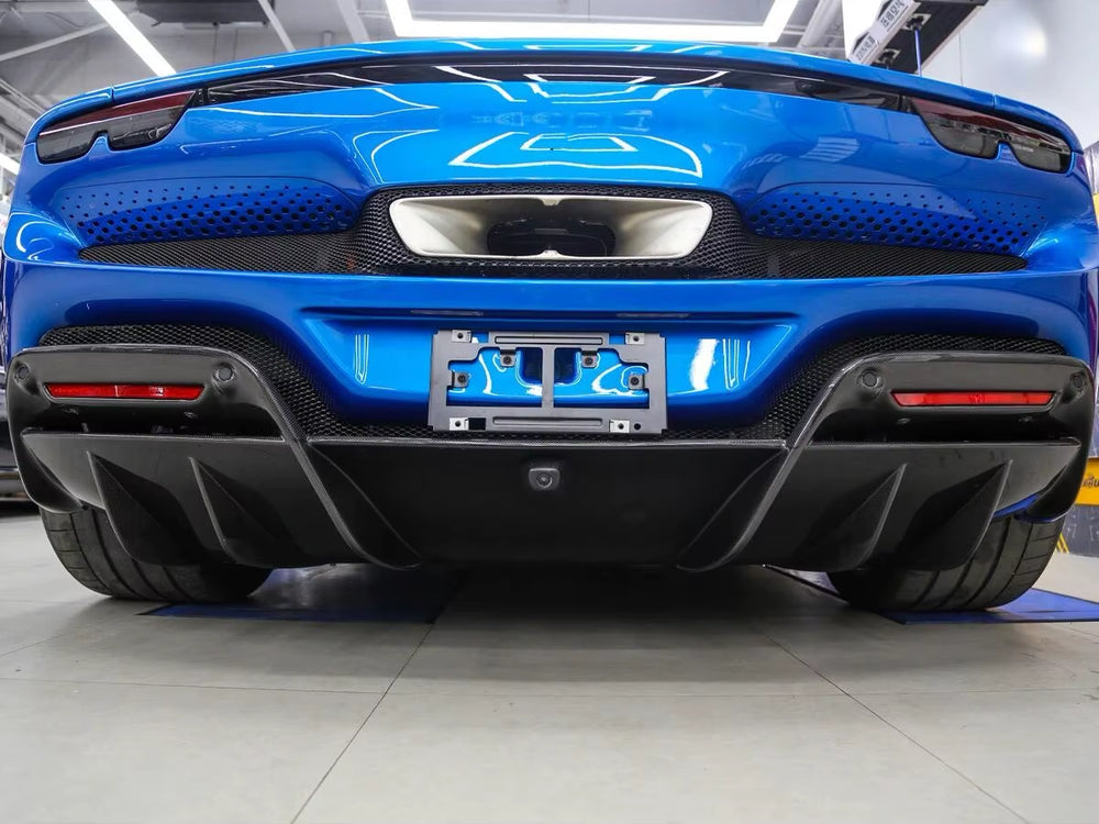 Oem Style Dry Carbon Fiber Body Kit for Ferrari 296GTB Dry Carbon Fiber Front Lip Rear Diffuser Spoiler