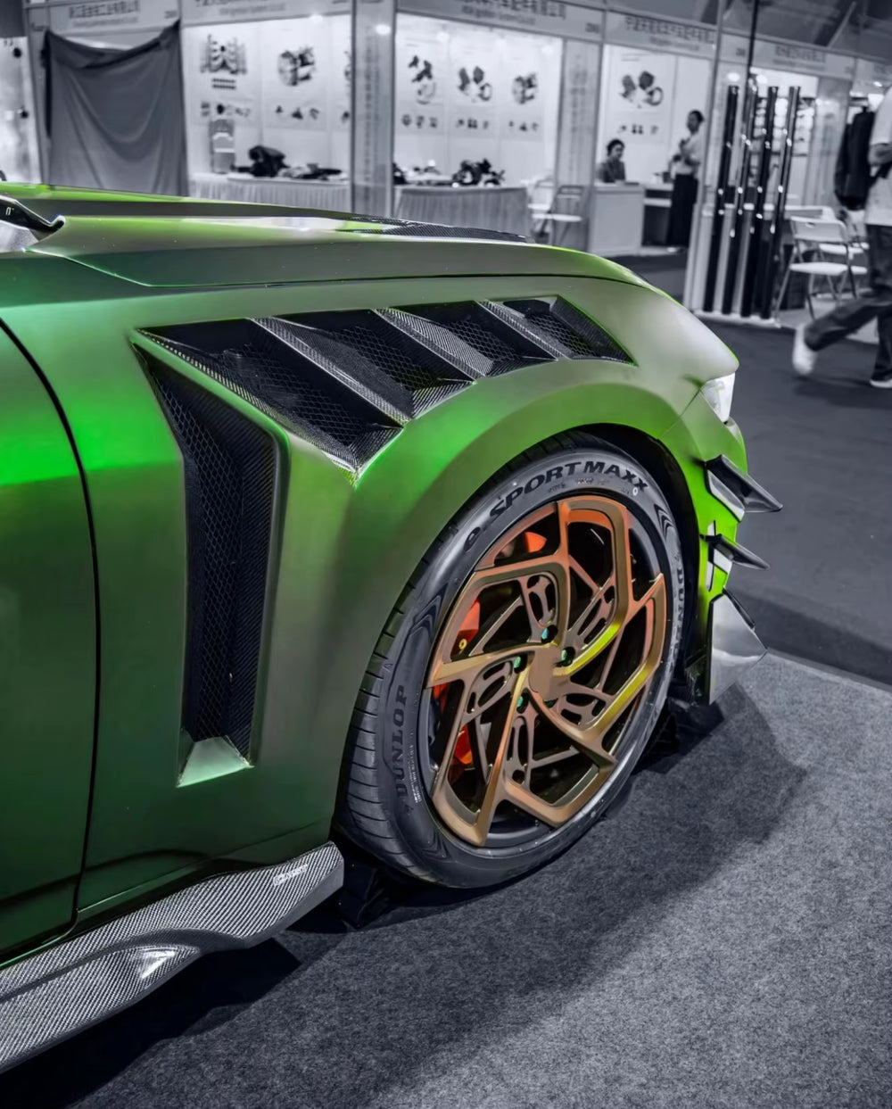Ford Mustang 2024-2026 CMST Style Carbon Fiber Body Kit: Front Lip, Rear Diffuser, Side Skirts, Canards, and Fenders Upgrade