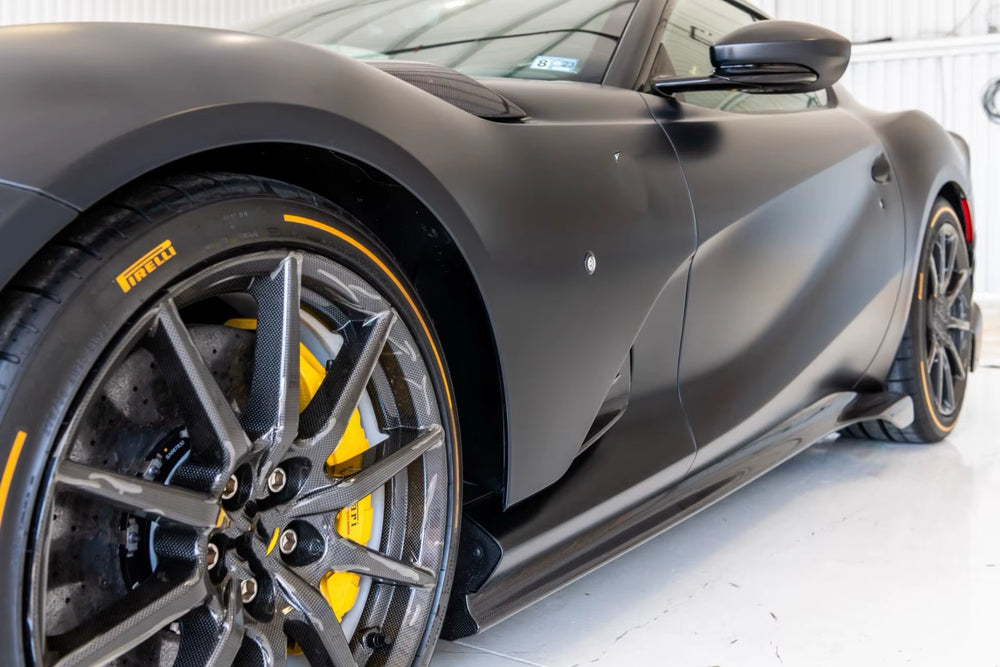 For Ferrari 812 Upgrade Competizione Dry Carbon Fiber Front and Rear Bumper Side Skirts Fender Hood Wide Body Kit