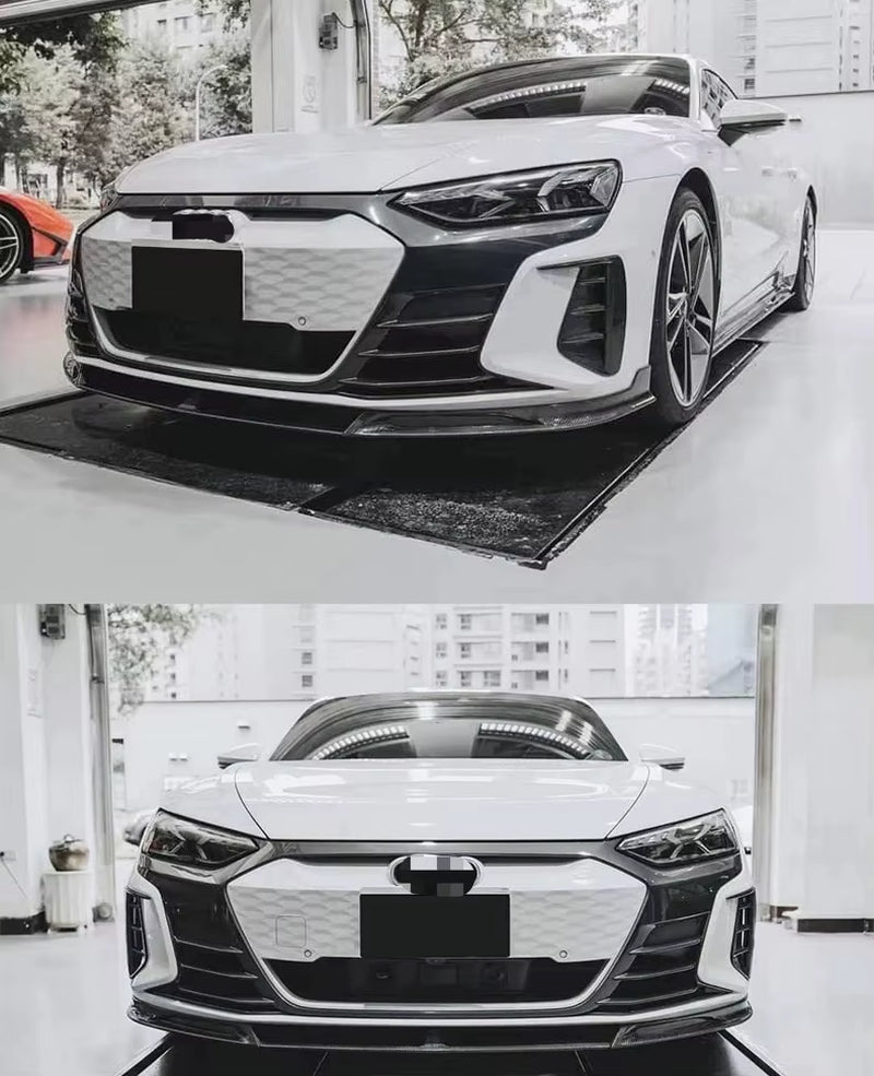 For Audi E-TRON GT 2020-2024 Dry Carbon Fiber Front Lip Side Skirt and Rear Diffuser Spoiler Body Kit