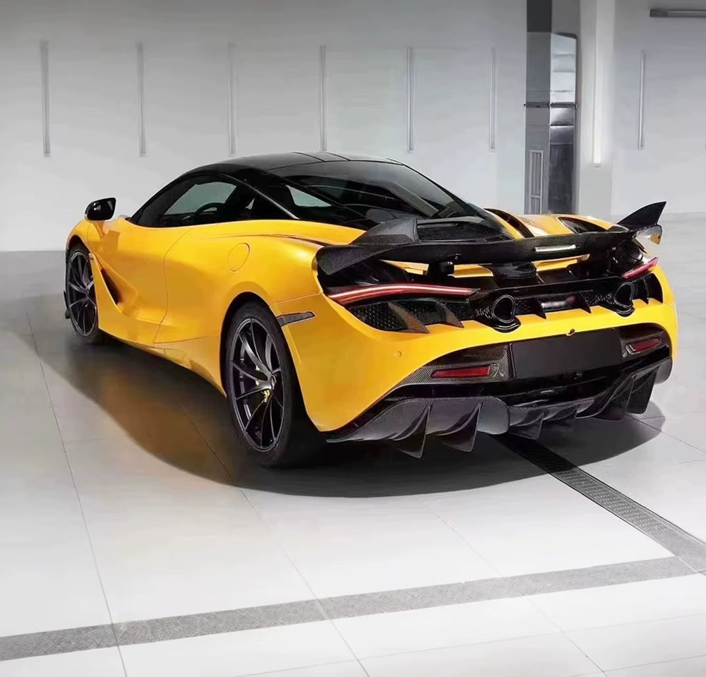 For Mclaren 720S Upgrade Top Real Carbon Fiber Front Lip Side Skirts Rear Diffuser Spoiler Hood Body Kit