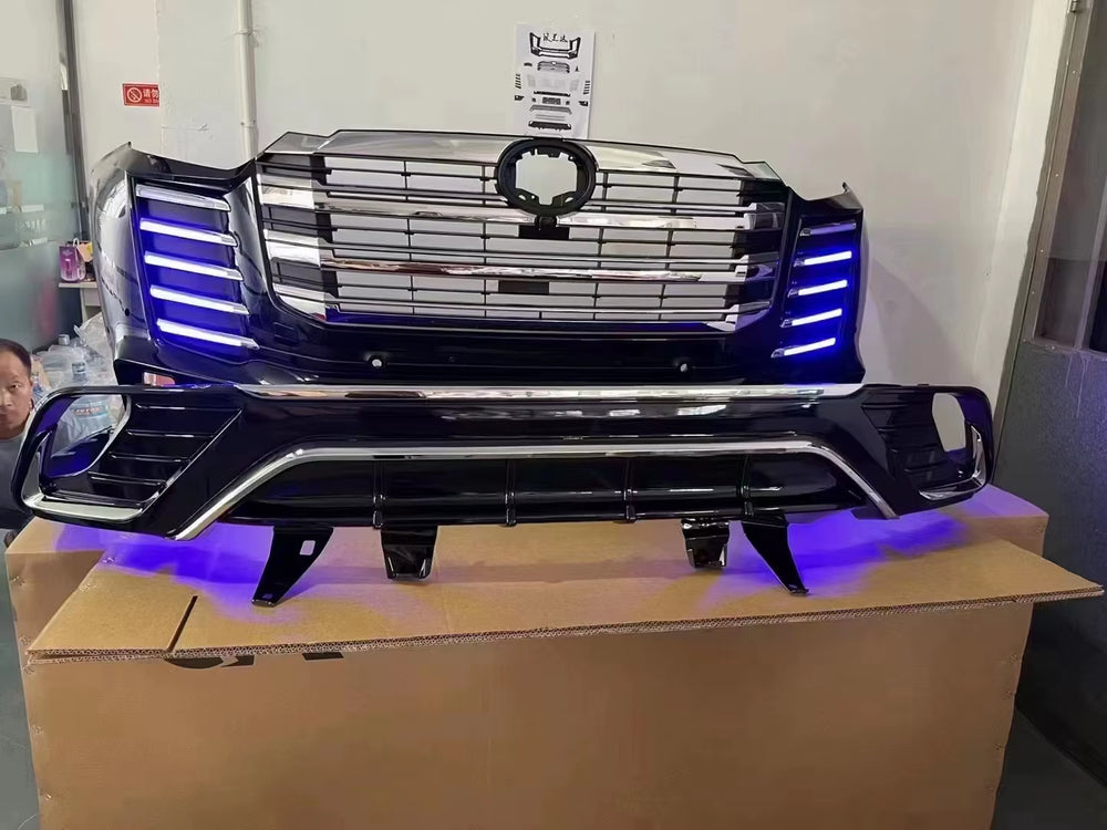 Front Rear Bumper Body Kit for Highlander 2021 2022 Upgrade to Lc300 Land Cruiser