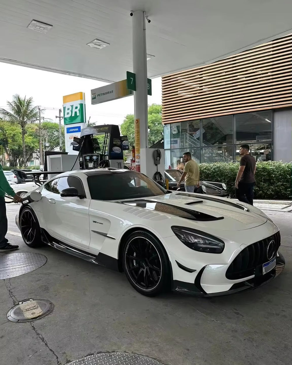 Hight Quality Pp+Dry Carbon Fiber Front/Rear Bumper Spoiler for Mercedes-Benz AMG-GT 2014-2020 Black Series Body Kit