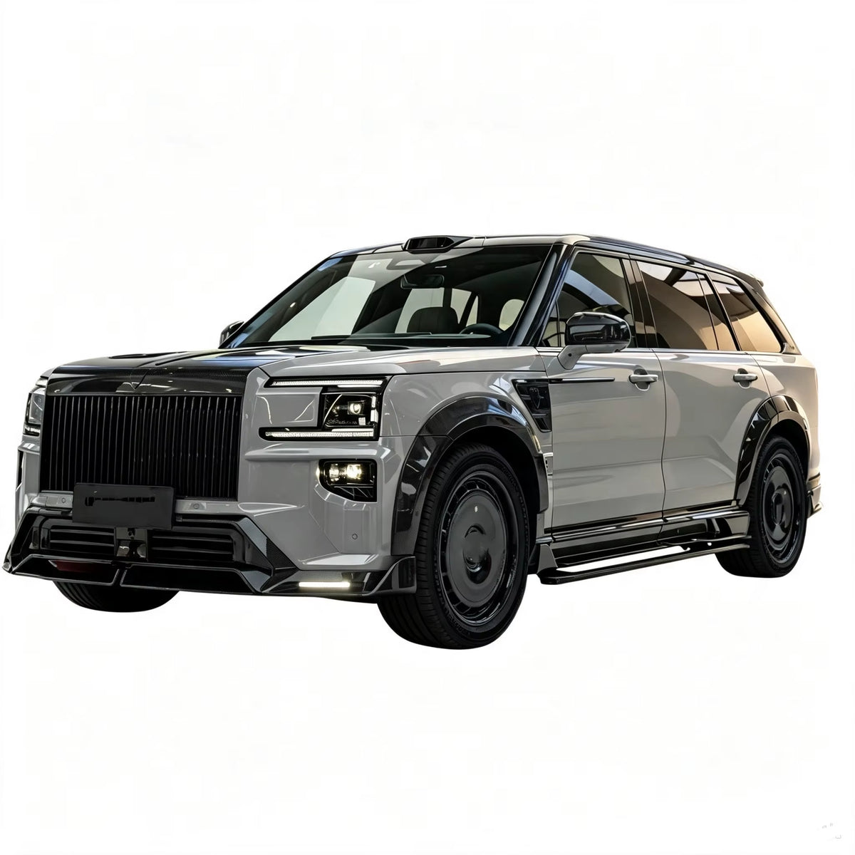 Dry Carbon Fiber MS Style Body Kit for Zeekr 9X - Front Lip, Side Skirts, Rear Diffuser, and Spoiler Wide Body Kit