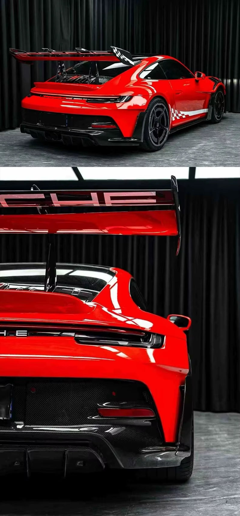 High Quality Dry Carbon Fiber GT3RS Style Body Kit for Porsche 911 992 Front and Rear Bumper Spoiler Hood Wide Body Kit