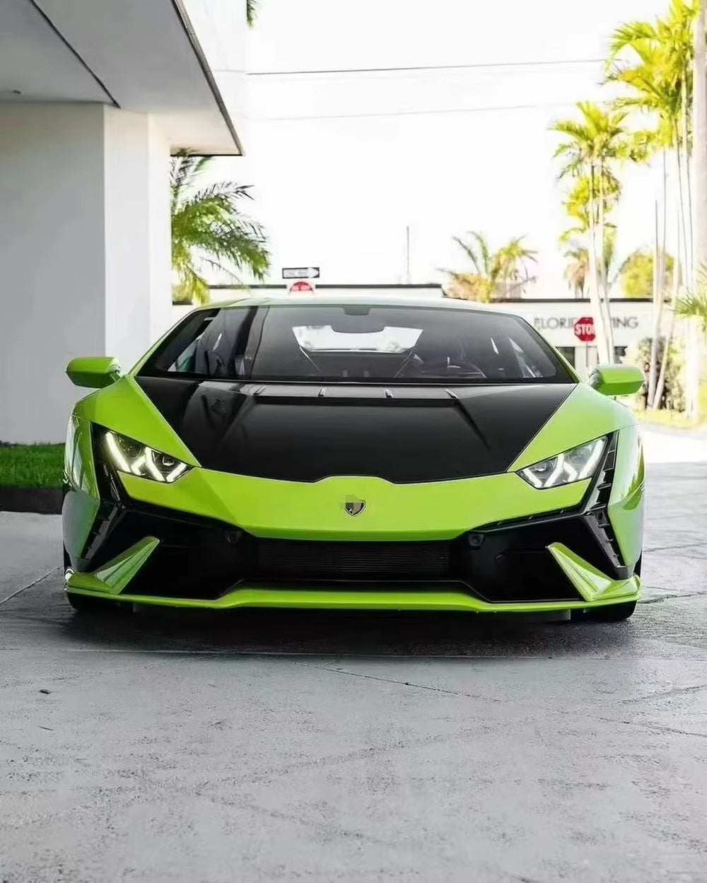 Dry Carbon Fiber Body Kit Car Bumper for Lamborghini Huracan Lp610Evo Tecnica Style Front Bumper