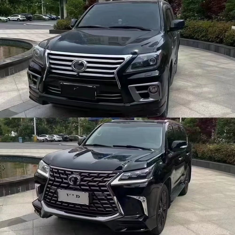 Car Bumpers for Lexus LX570 2008-2015 Upgrade 2020 Bodykit Front and Rear Bumper Grills Headlights Taillights