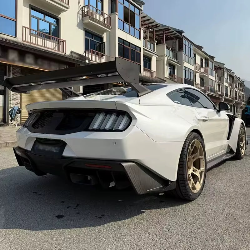 Wide Body Kit for Ford Mustang 2014-2023 Front Bumper Rear Bumper Hood Spoiler Wing Hood Fender