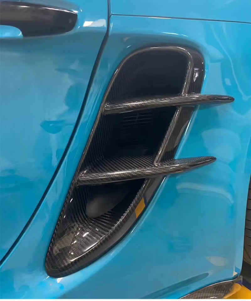 High Quality Carbon Fiber Body Kit for Porsche 718 Cayman Boxster Carbon Fiber Air Inlet Side Tuyere