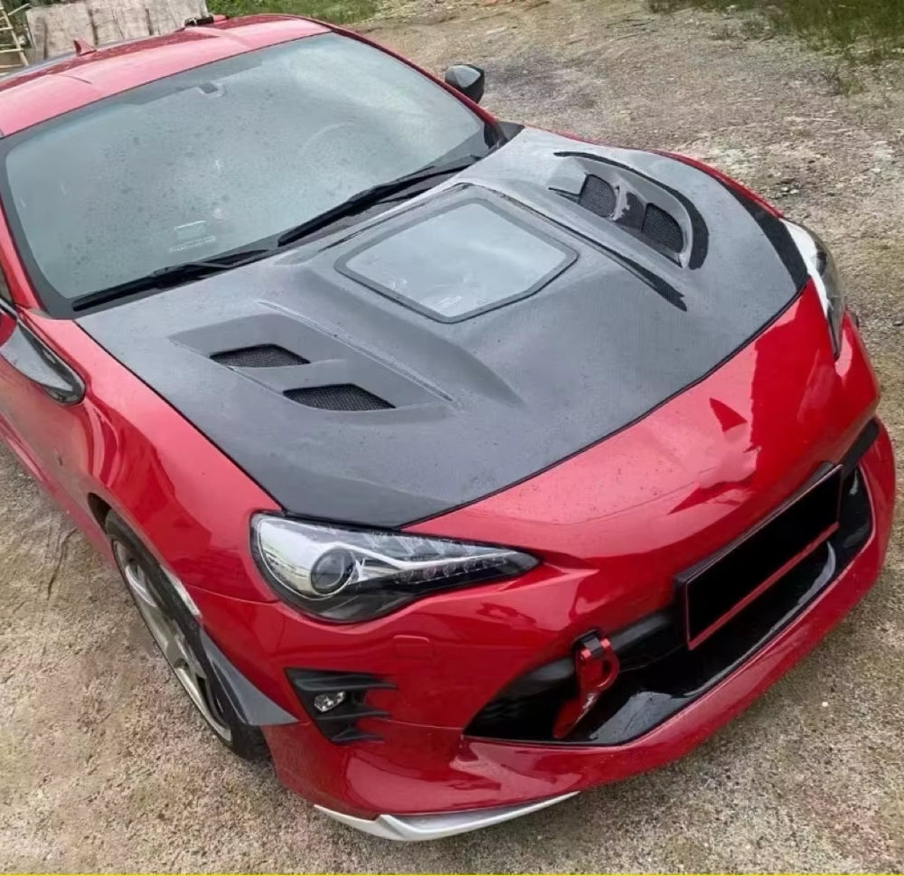 Carbon Fiber Transparent Hood Body Kit for Toyota GT86 Subaru BRZ