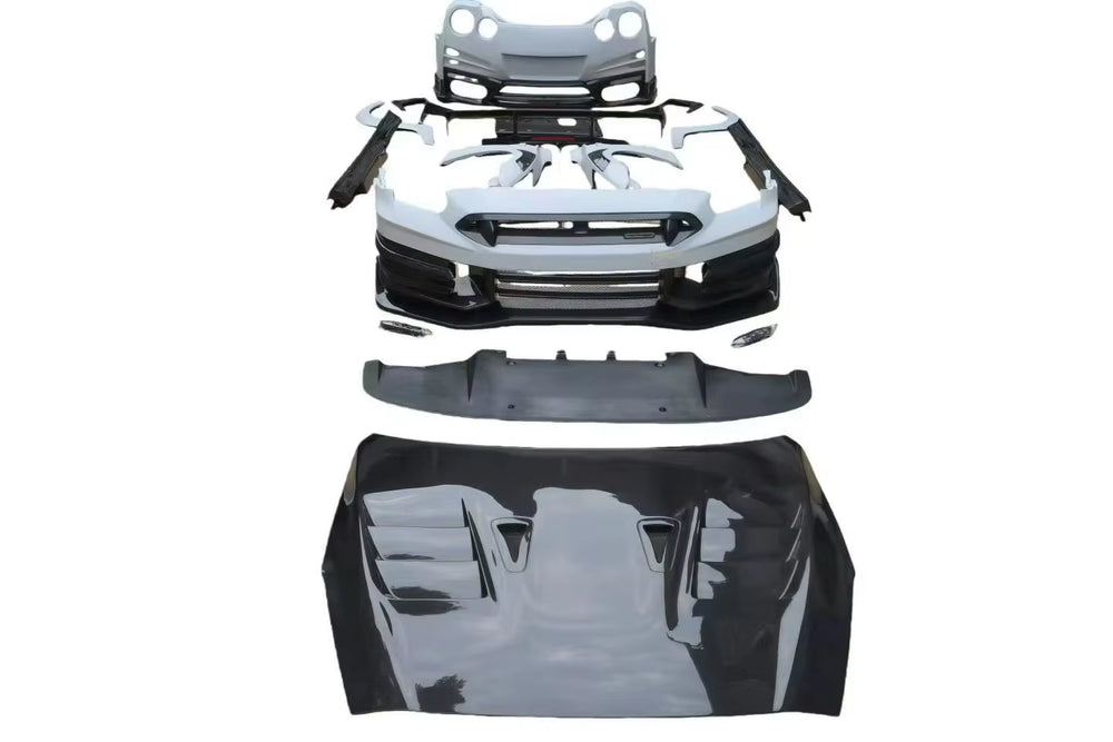 Wholesale Front Rear Bumper Spoiler Engine Cover Side Skirts for Nissan GT-R 2008-2021 Carbon Fiber Body Kit