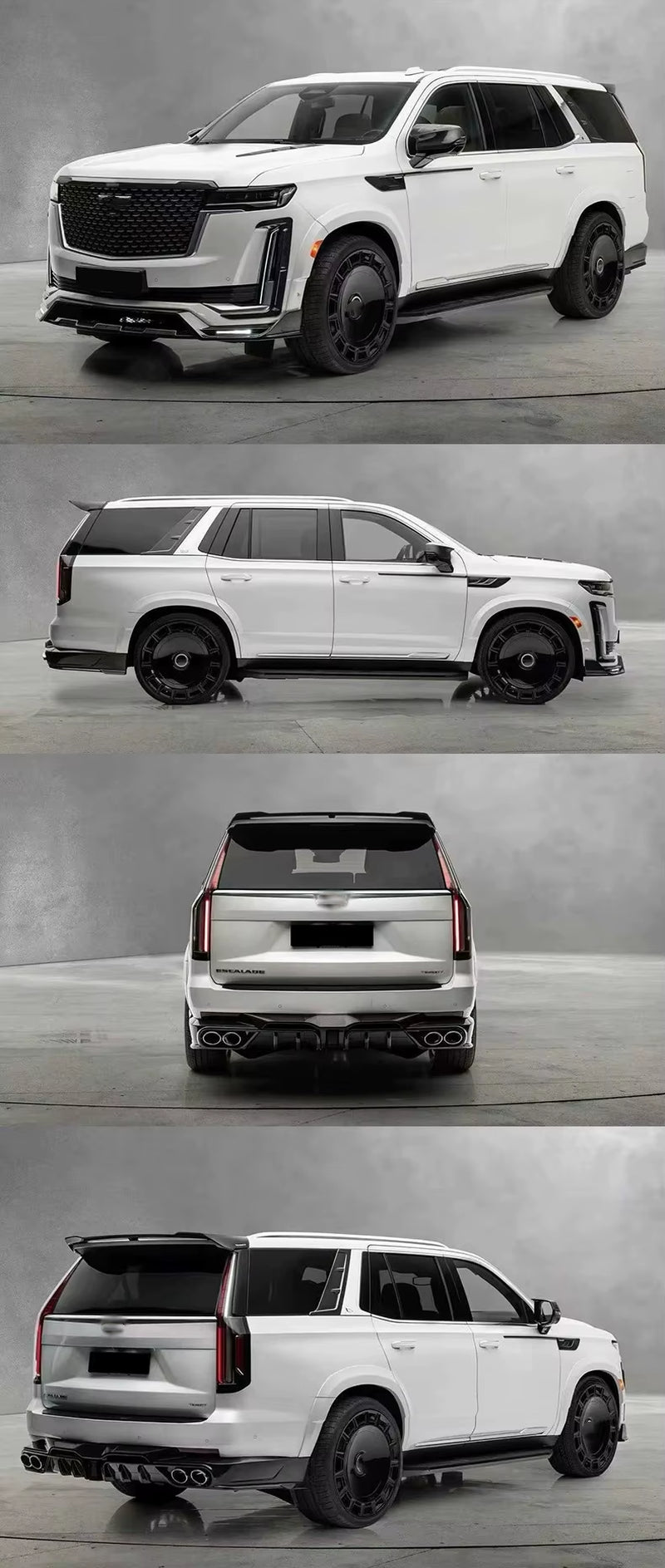 For Cadillac Escalade Upgrades Msy-Style Carbon Fiber Front Lip Diffuser Spoiler Wide Body Kit